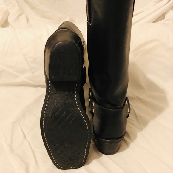 Black Frye Biltrite Boots size 6 1/2 square toe with silver buckle. - Picture 12 of 12